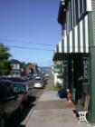 View down Rittenhouse Avenue, towards Chequamegon Bay and the Bayfield docks
