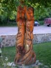 Sculpture garden display across from Maggie's in Bayfield, Wisconsin