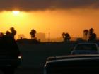 Spectacular sunset from the parking lot beside Seal Beach Pier.