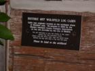 Plaque on the historic 1857 Wolsfeld log cabin, next to Medina City Hall