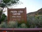Entrance to Piedra Lisa Canyon. Part of the foothills open space located in Glenwood Hills. 