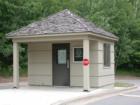 Entrance gate to Fish Lake Regional Park, off Bass Lake Road, Maple Grove, Minnesota