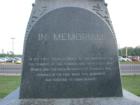 Detail from the monument to the Hinckley Fire of 1894 in the Hinckley Cemetery