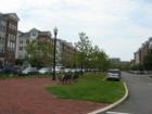 View of "Main Street" or Brenman Park Drive in Cameron Station -- condos, popular neighborhood shops, restaurants, coffee shop, and daycare center are part of the community