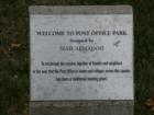 Plaque in front of the Wayzata Post Office Park