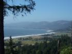 View of Brookings/Harbor, Oregon from the Ocean Heights subdivision, Smith River, Del Norte County, CA.