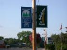 Cable area promotional banners, Bayfield County, Wisconsin