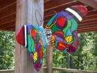 This gorgeous butterfly graces the walkway to "Wild Rice" in Bayfield, Wisconsin.