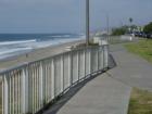 Pedestrian walkway along the Coast Highway and the ocean in Carlsbad