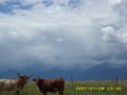 Sangre De Cristo mountains in the rain