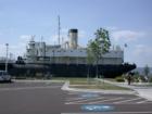 The "Meteor", a Whaleback Carrier, is on display at the Barker's Island Park, Superior, Wisconsin.