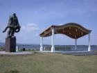 Pavilion and monument on Barker's Island, Superior, Wisconsin