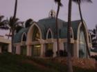 This is the wedding chapel at Ko'olina Resort on Oahu in the city of Kapolei.  The chapel overlooks one of the lagoons and is a very popular place for young couples to get married.