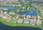View of one of the sections of Versailles Luxury Home Development in Wellington Florida. 