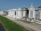 Above-ground tombs at cemetery in New Orleans