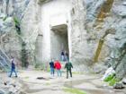 This is the Hall of Records located 3/4 up the mountain of Mount Rushmore.  It is where Gutzum Borglum wanted to keep historic American papers, such as the Constitution.