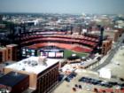Cardinal Stadium from atop the Arch