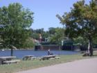 View of downtown Prescott, Wisconsin from Point Douglas County Park in Hastings, Minnesota