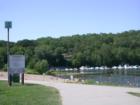 Sunbathers at Point Douglas Beach in Hastings, Minnesota