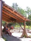 The rough milling saw in the lean-to outside the Madeline Island sawmill