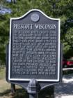 Historical Marker at the confluence of the Saint Croix and Mississippi Rivers, Prescott, Wisconsin