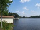 Boathouses and docks at Bunn Lake, east of Zebulon, NC.