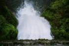 Looking straight down from the bridge above Multnomah Falls.