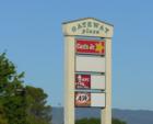 Gateway plaza is a little shopping strip with a Carl's Jr, KFC/AW combo, a Mr. Taco, a Dollar Heaven, Anytime Fitness and some more services.