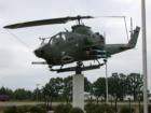Helicopter gunship on display at Veterans' Park, Shakopee, Minnesota