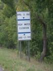 High water elevation marker, just inside the Chanhassen county line, over the Minnesota River