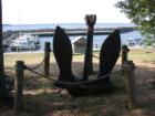 Old ship's anchor on display at Little Sand Bay, Apostle Islands National Lakeshore