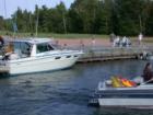 Boat traffic at Little Sand Bay, Bayfield County, Wisconsin