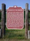 "Tragedy of the Siskiwit" historical marker at the town beachfront, Cornucopia, Wisconsin