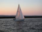 Sailing at dusk, Wisconsin Point, Superior, Wisconsin