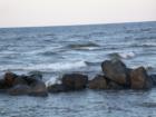 Waves roll in at dusk, Wisconsin Point beach