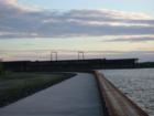 Still-functioning rail docks are plainly visible from Wisconsin Point, Douglas County, Wisconsin