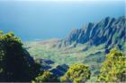 A view of the Na Pali coast from atop the Waimea Canyon