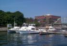 Downtown at Prescott Park Pier - cruise down the river and tie up here to see a play, a concert, dinner, etc.