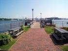 One the piers in downtown Portsmouth at Prescott Park - great views up and down the Piscataqua River, Portsmouth Naval Shipyard, and looking back at the park.