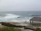 Windansea Beach in La Jolla on a cloudy day