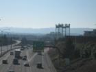 View of the Interstate 5 Freeway and the Bridge(s) crossing the Columbia River, from Vancouver WA, to Portland, OR. Photo by John Slocum, ClarkCountyExpert.com, Winter, 2007.
