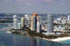 Government Cut on the tip of South Beach - Continuum South Beach, South Pointe Towers, Portofino towers, Murano at Portofino, Yacht Club, Murano Grande and Icon (behind Murano Grande)