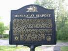 "Minnesota's Seaport" historic plaque at Thompson Hill Travel Information Center, Duluth, Minnesota