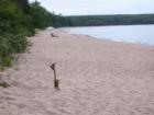 On the beach, a few miles south of Cornucopia, Wisconsin