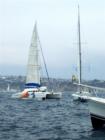 Transpac '07 Yachts leaving Long Beach Harbor - Heading for the finish line at Waikiki, Hawaii