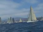 Transpac '07 Yachts leaving Long Beach Harbor - Heading for the finish line at Waikiki, Hawaii