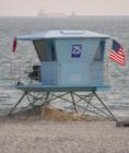 Lifeguard Station 25 at the Belmont Pier in Belmont Heights, Long Beach California