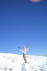 Big White Snow Ghost~My son Iain standing on top of.