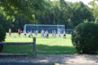Children Playing Soccer on Town Soccer Field In Wyckoff, New Jersey