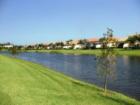Lake view in Village Walk in Wellington Florida. Most homes in the community sit on the lake.